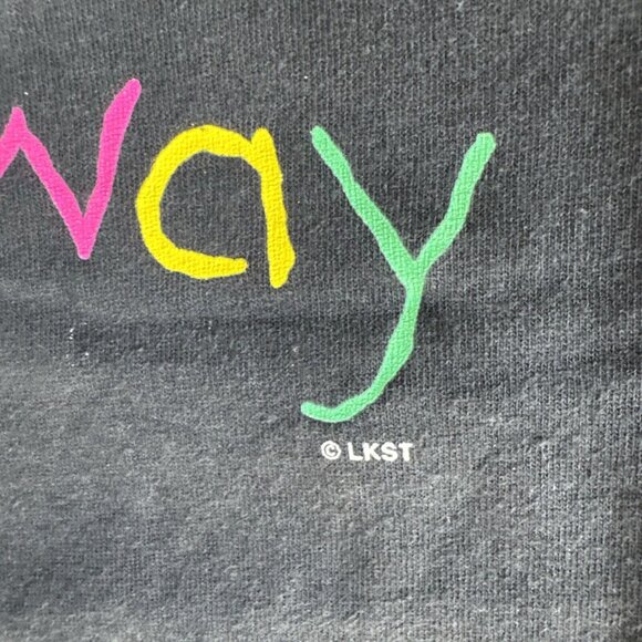 Vintage “Eat‎ Right Exercise Die Anyway” Black Single Stitch Shirt Mens L Fits M - Picture 3 of 9